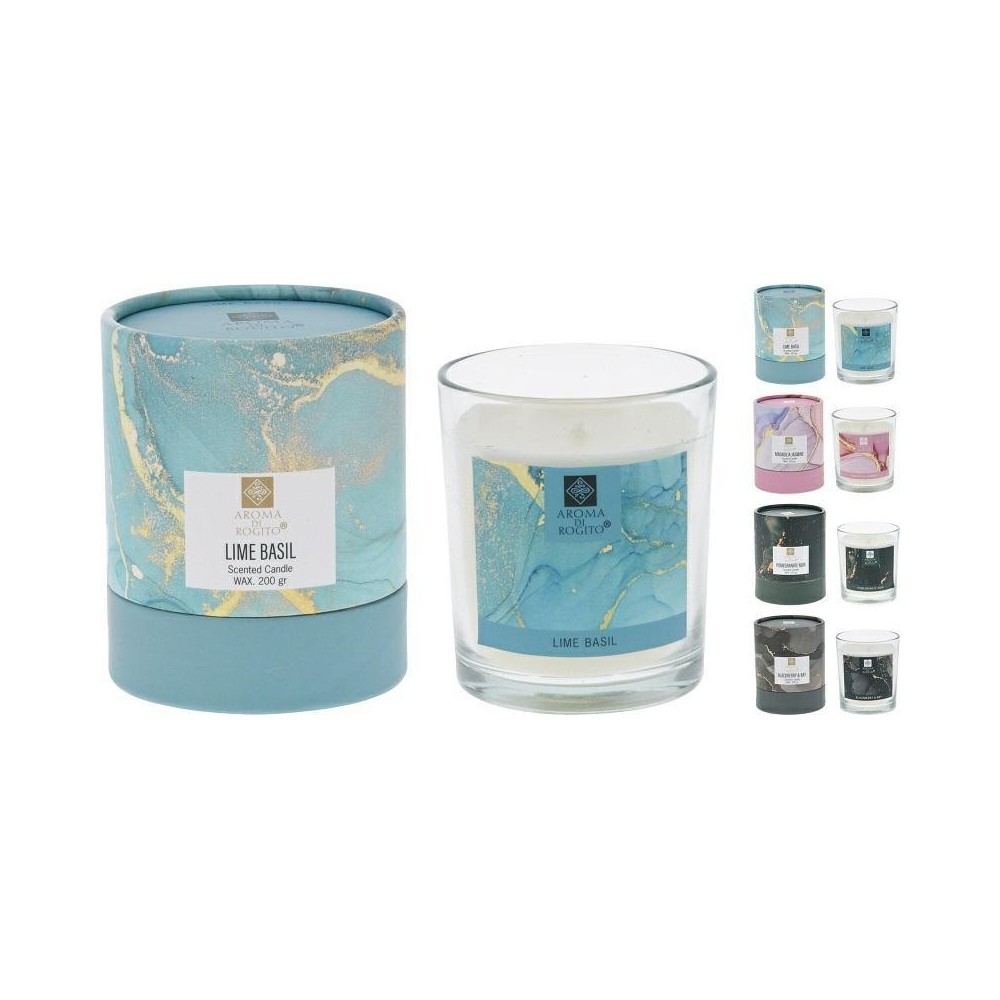 CANDELA IN VETRO 8X9CM 4ASS